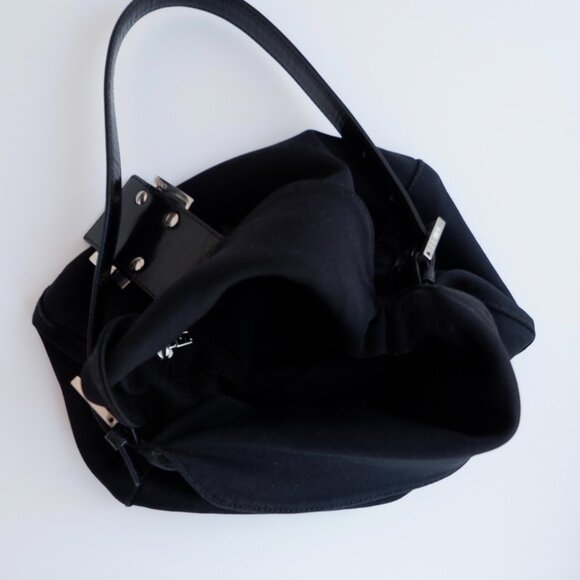 Authentic Preowned Fendi Black Nylon Baguette Shoulder Bag - Picture 9 of 13